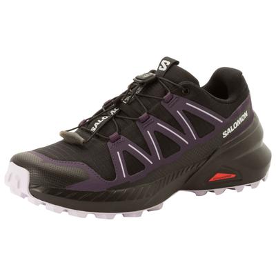Laufschuh SALOMON "SPEEDCROSS PEAK", Damen, Gr. 42, schwarz, Synthetik, Textil, Schuhe Laufschuh, für mehr Grip