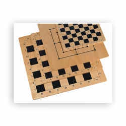 Weible Schach und Mühlebrett - Birke - bedruckt - Feldgröße 50 mm 245675