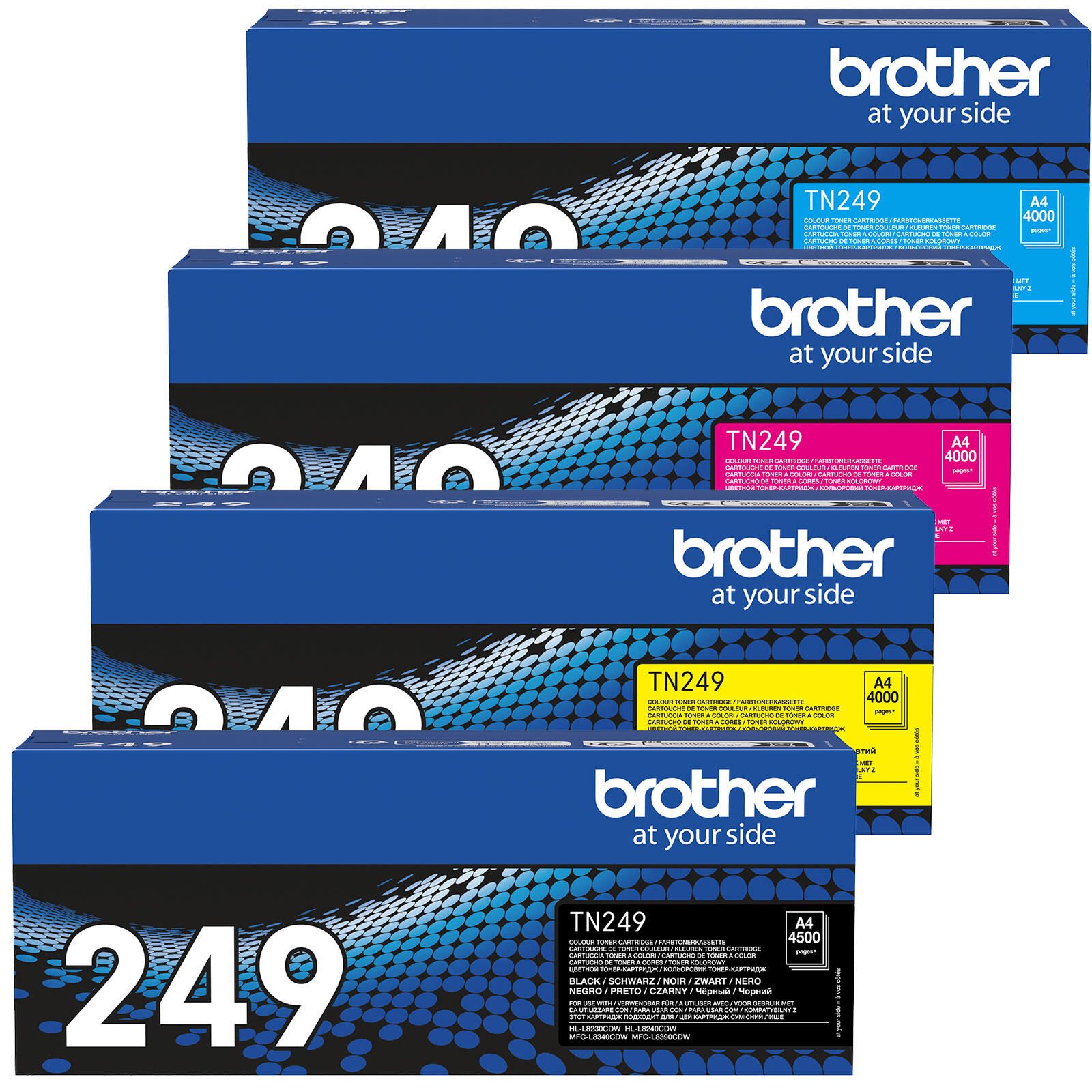 Brother Original TN-249 Toner - 4er Multipack (TN-249CMYK) OPTN249SET