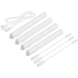 ledscom.de LED Unterbau-Leuchten Rigel, je 31,3cm, 40cm Kabel, je 445lm, weiß, 4er Set