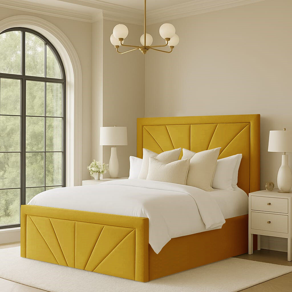 Ebern Designs Upholstered Ottoman Storage Bed Turmeric Kingsize (5')