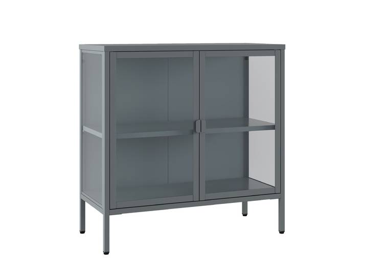Kommode Metall TAURI 80 x 80 cm grau