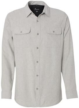 Burnside BU8200 Men's Extra Soft Solid Flannel in Stone size 2XL   Cotton/Polyester Blend 8200, BN8200, B8200