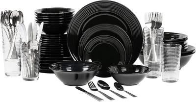 10 Strawberry Street Nova Round 62-Piece Dinnerware Set, Service for 6