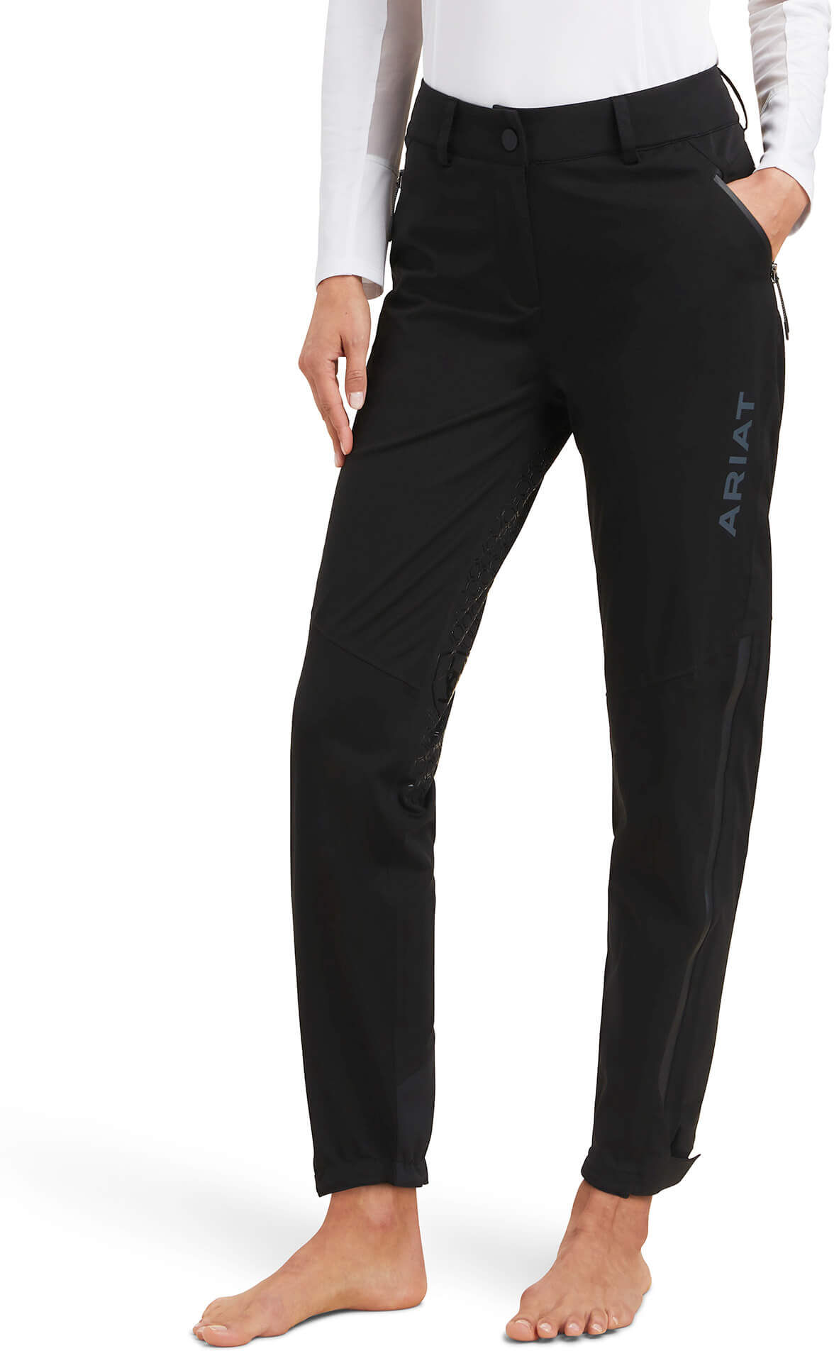 Women's Venture H2O Shell Full Seat Pant in Black, Size: Medium Regular by Ariat