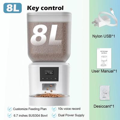 Inspired Finds Furpipi 8L WiFi Automatic Pet Feeder With Camera key Control