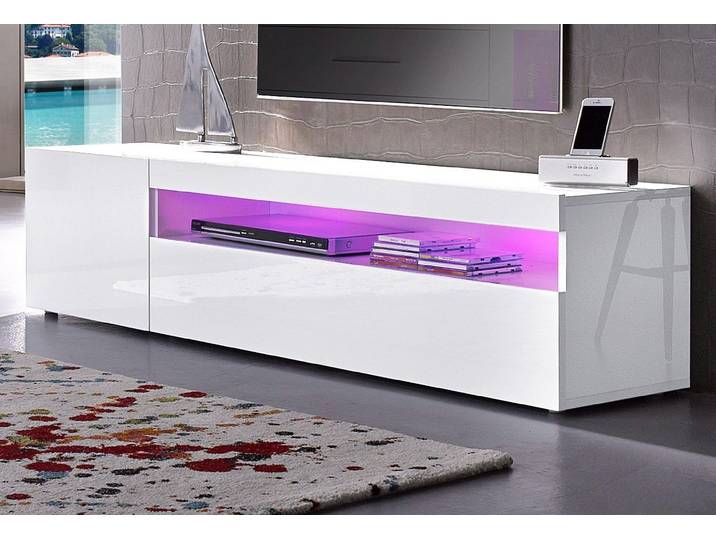 Lowboard HOME AFFAIRE Egypt , weiss (weiß hg), B:155cm H:36,5cm T:40cm, Sideboards, Lowboard, Breite 155 cm