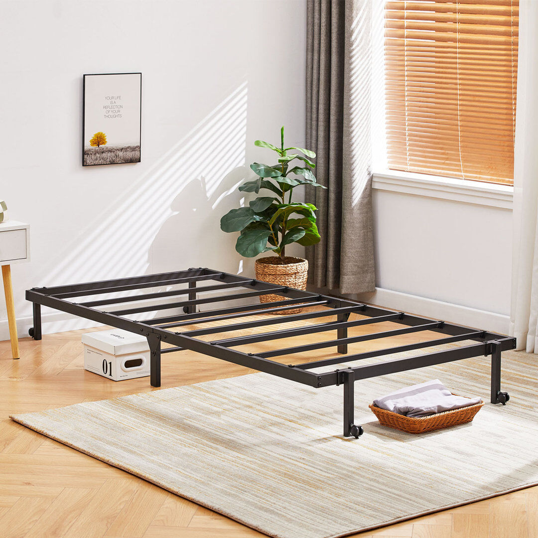 White Noise Saxon Single (3') Metal Bed Black 21cm H X 92.5cm W X 196cm L