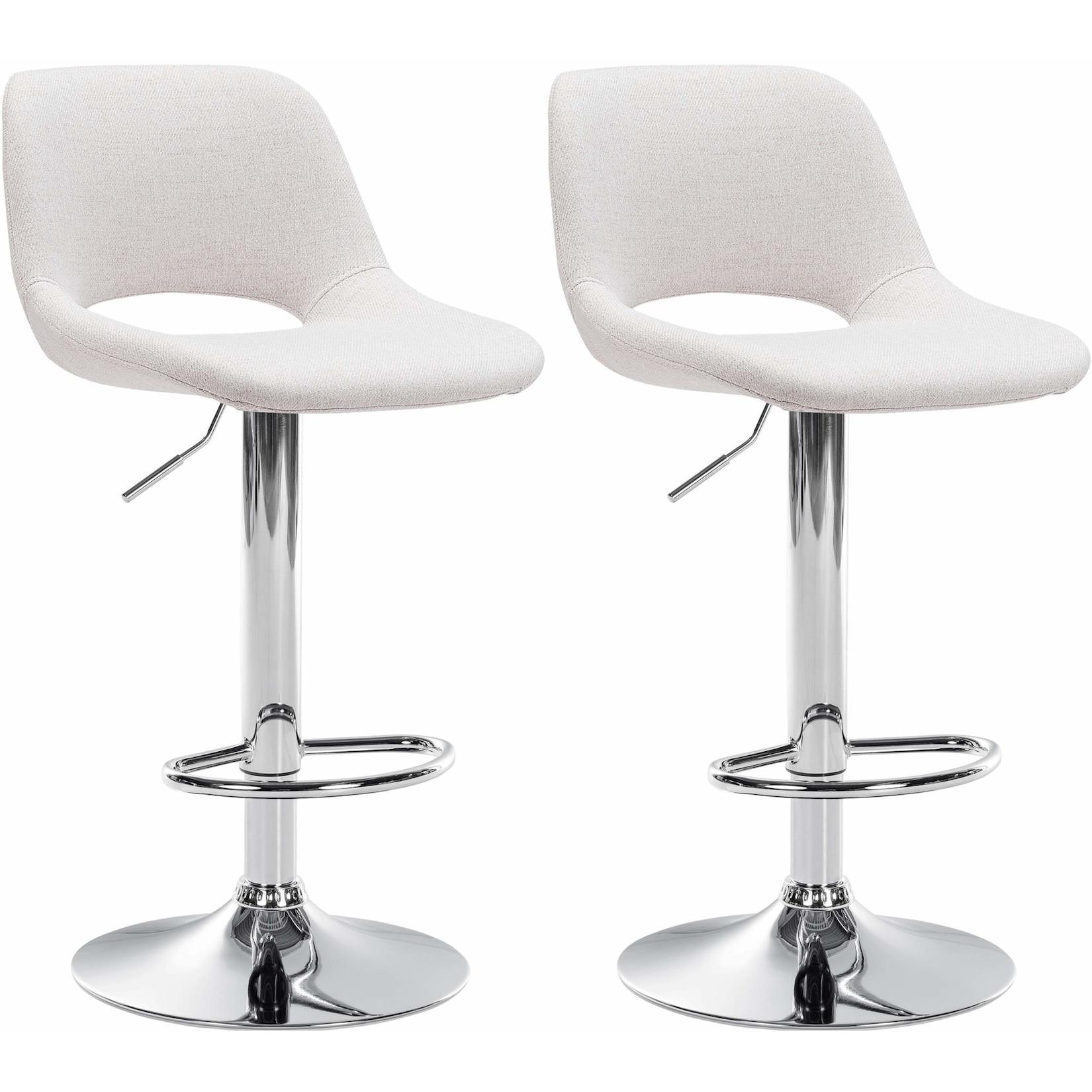CLP 2er Set Barhocker Camden I Stoff-Bezug
