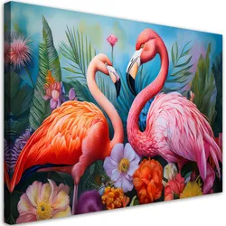 WANDBILD flamingos vögel exotische tiere