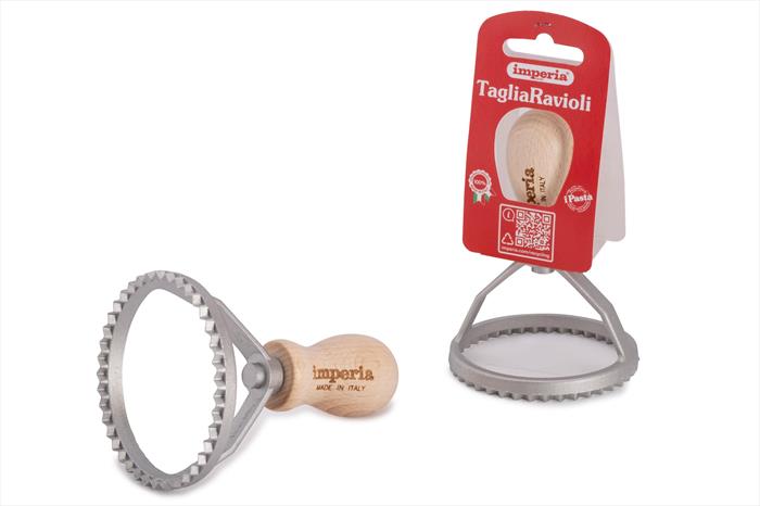 Imperia Tagliaravioli Tondo Ø 80-silver/legno