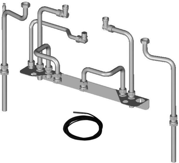 Wolf Cgb Anschluss-Set 2071820 CSW-120, für Aufputzinstallation