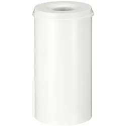 kaiserkraft Papierkorb, selbstlöschend, Abfalleimer, Weiss