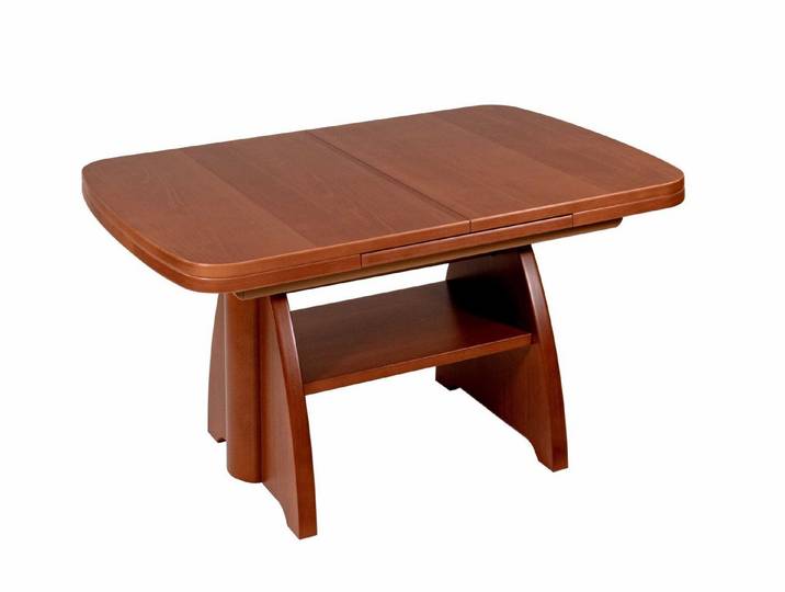 58 aufm Kessel Couchtisch Funktionstisch Clara 101x56x71 Massivholzfurnier Kirschbaum (inkl. Lieferung bis in die Wohnung, 1-St., Lieferung bis Verwendungsstelle), stufenlos höhenverstellbar ausziehbar Tischplatte Massivholzfurnier
