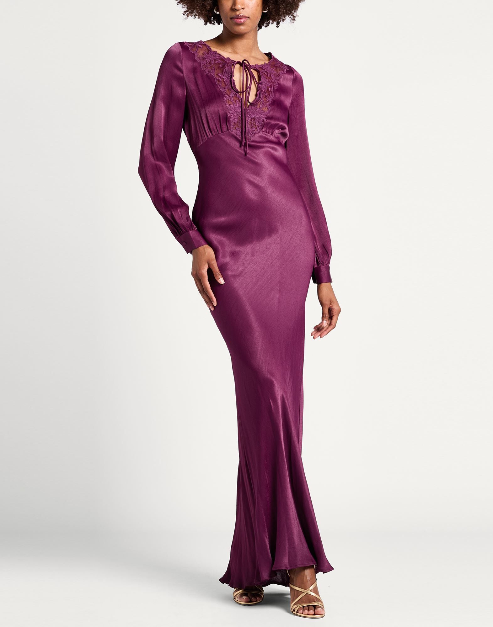 Twinset Vestido largo Mujer Morado 36,40,44 Mujer