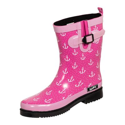 Gummistiefel BOCKSTIEGEL "Marleen", Damen, Gr. 36, lila (fuchsia, multi), Obermaterial: 100% Naturkautschuk NaRubber., Schuhe Gummistiefel