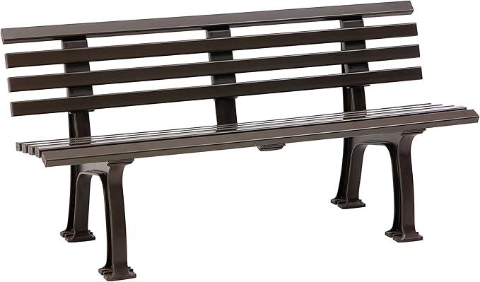 Gartenbank aus Kunststoff, 3-Sitzer, 150cm, braun