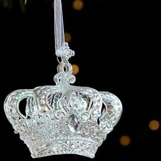 Uplift Picks Transparent Acrylic Christmas Hanging Ornament crown