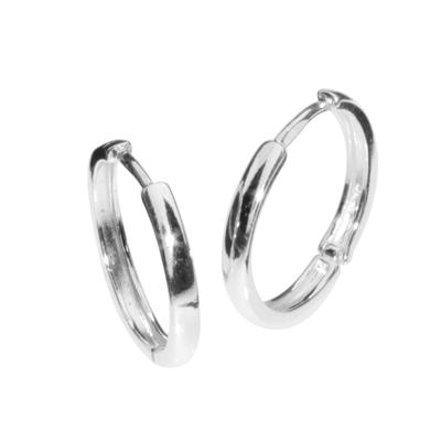 Paar Creolen OSTSEE-SCHMUCK "Ostsee-Schmuck Creole Babsi 18.25 Creole Babsi 18.25", weiß, Ohrringe, Damen, 18 x 2,5mm, Silber 925 (Sterlingsilber)