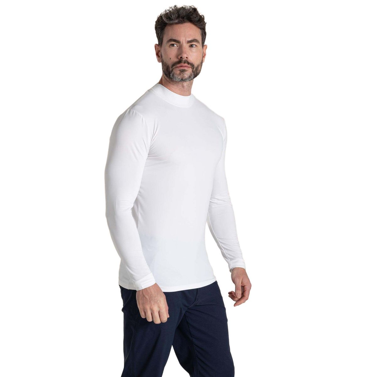 Craghoppers Nosilife Long Sleeved Mock Neck Top white (900) S CMT1037 900 50