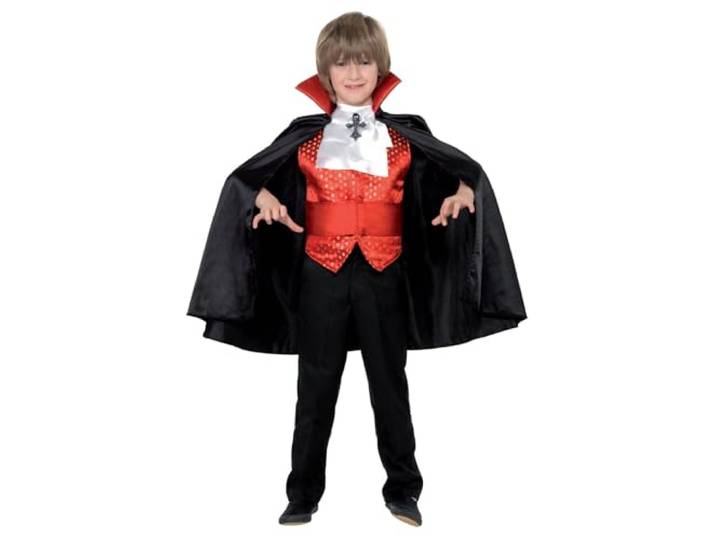 Smiffys Dracula Boy Costume, Black