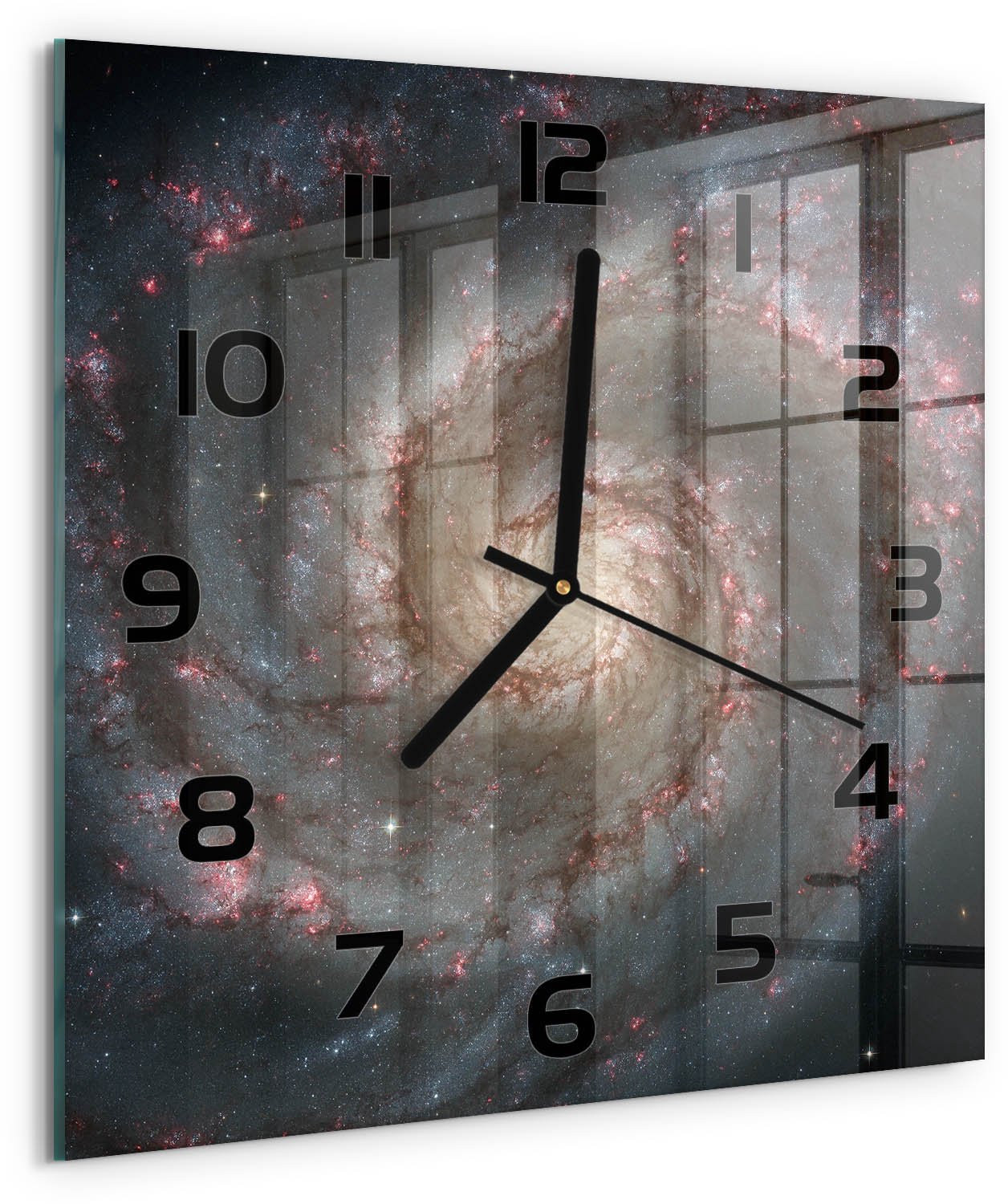 Tulup Wandklok Mist - Zwart - 30 x 30 cm