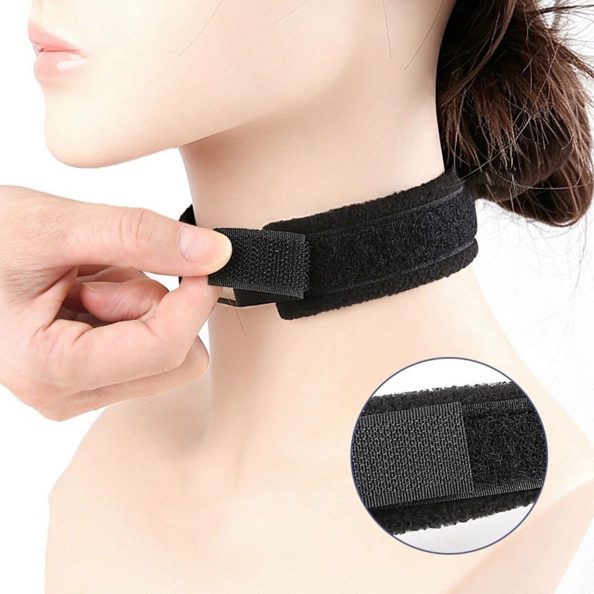 INF Sangle de fixation pour tube de trachéostomie – Polyester respirant avec Velcro, stabilisation sécurisée et protection