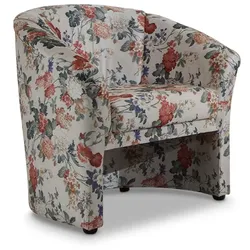 Nehl Sessel Brüssel Stoff Blume Creme