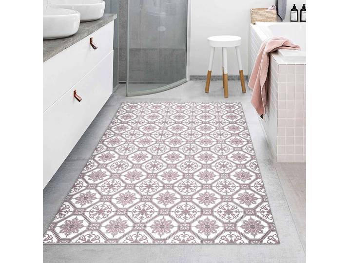 Vinylteppich Fliesenmuster Porto 100 x 150cm Rot