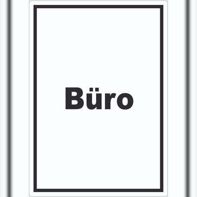 HB-Druck Büro Aufkleber mit Text Office Bureau hochkant A2 (420x594mm)