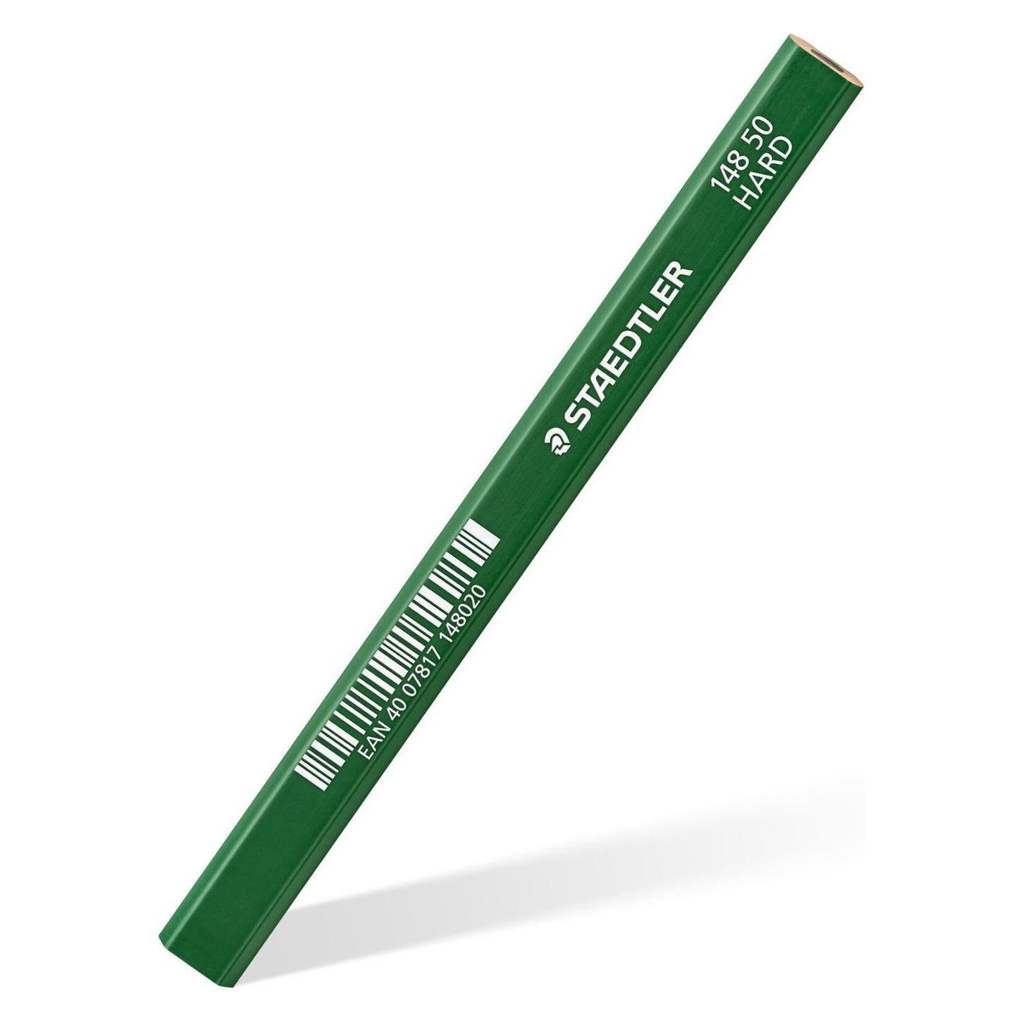 Staedtler 148 50 Zimmermannsbleistift, Einzelprodukt, hart (1.50 mm, H, 12x) (148 50)