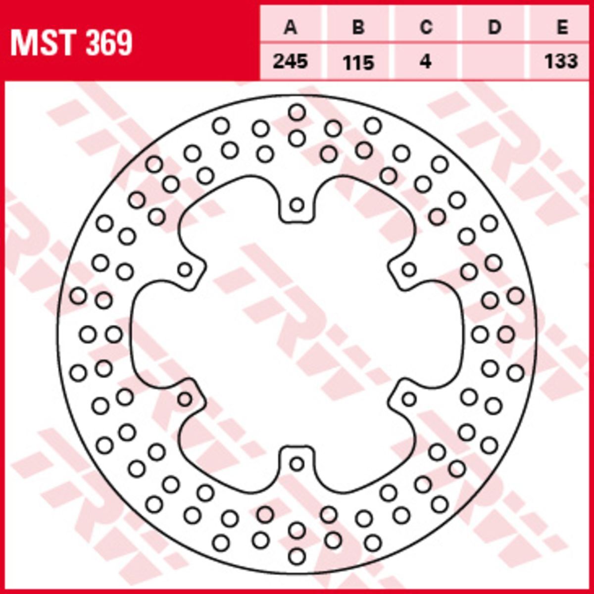 Bremsscheibe TRW MST369, 1 Stück
