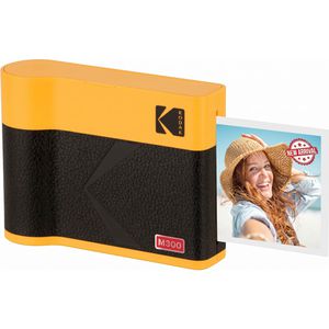 Kodak Mini 3 Fotodrucker, gelb, 7,6 x 7,6 cm, für Smartphone mit USB und Bluetooth