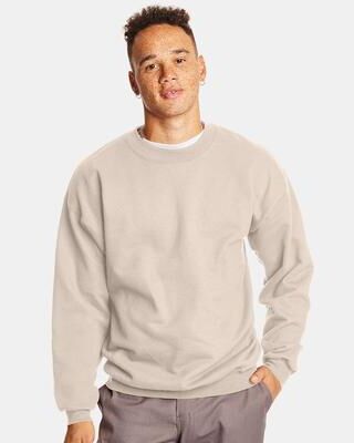 Hanes F260 Ultimate Cotton Crewneck Sweatshirt in Sand size 2XL