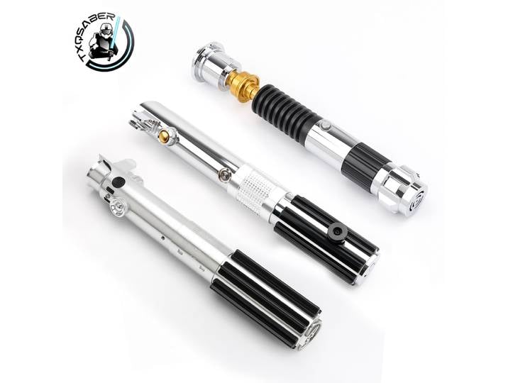 SaberFeast Pièces de poignée de sabre laser vides pour sabre lumineux, accessoires de sabre en métal, jouets de puzzle personnalisés, cosplay Jedi Anakin pour enfants
