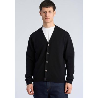 Cardigan JUNK DE LUXE "Cardigan Comfort Fit", Herren, Gr. XXL, schwarz, Obermaterial: 80% Wolle, 20% Polyamid, Strickjacken