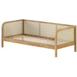 Bettgestell Daybed teilmassiv in Eichefarben