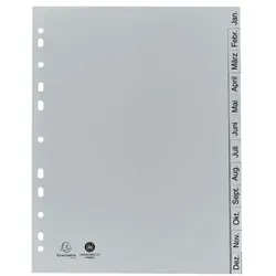 EXACOMPTA Ordnerregister 12-teilig A4 Recycling-Kunststoff