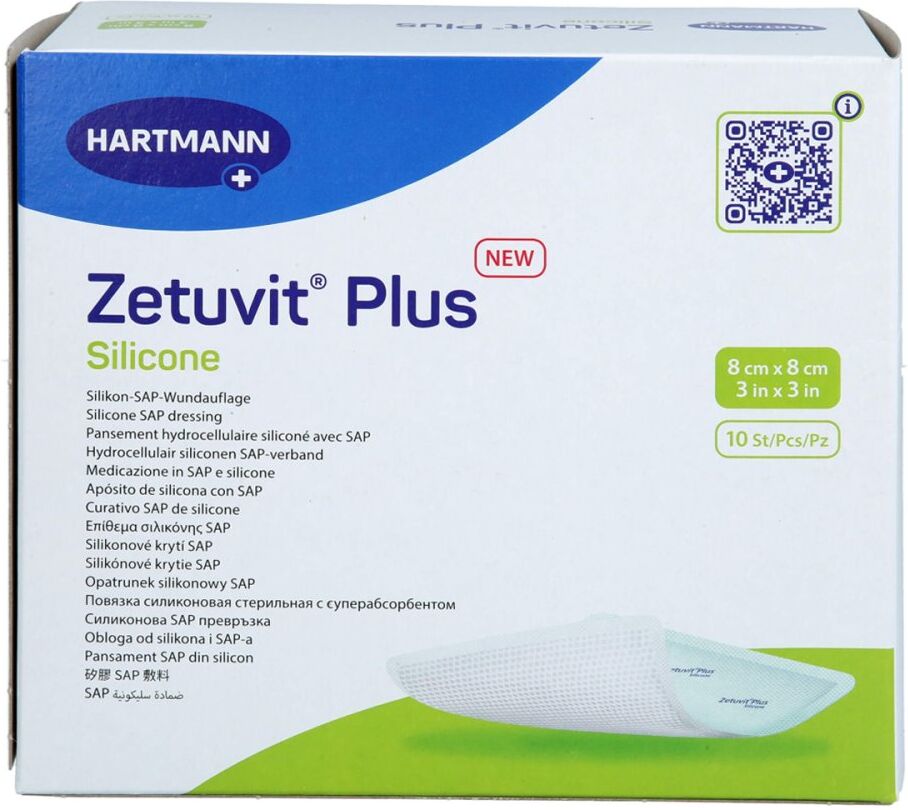 Zetuvit Plus Silicone Steril 8x8 Cm