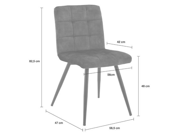 LC Home 8er Set Esszimmerstuhl »Barnet« Samt schwarz