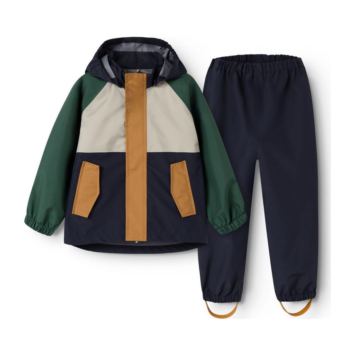 Liewood Pedia Rainwear Set garden green multi mix (2883) 140 LW21049-2883-140-CU