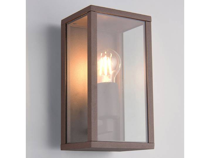Wandleuchte Garonne Typ A 14 x 26 x 14cm Braun/Durchsichtig