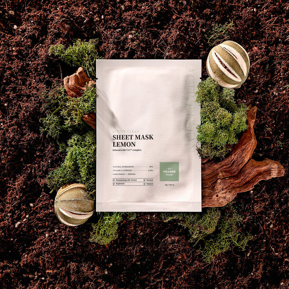 Village 11 Máscara de folha Active Clean limão 23 gr