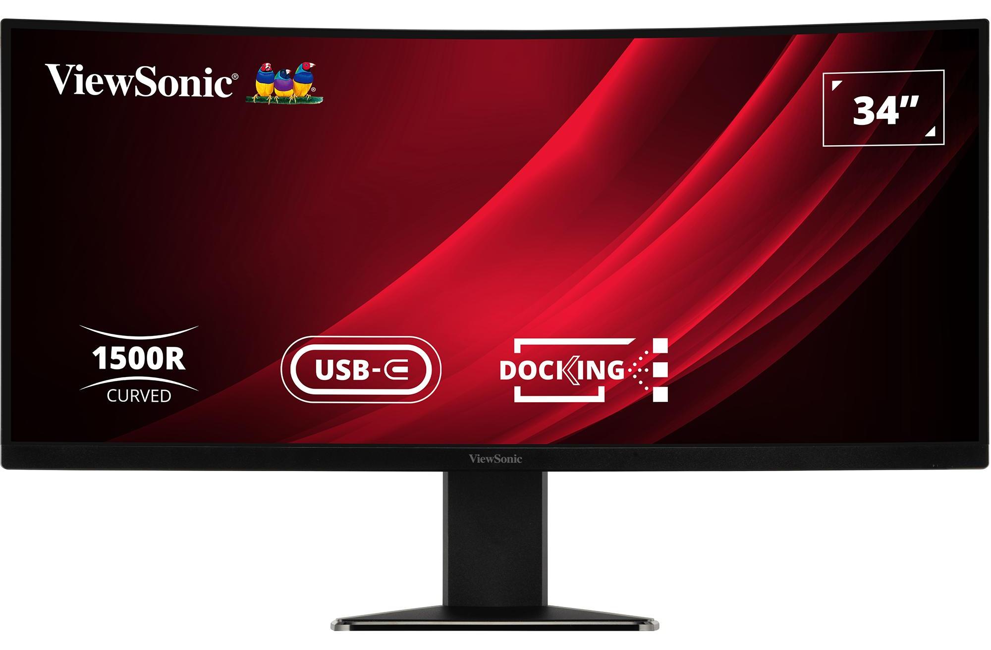 Viewsonic Display VG3419C, 86,4 cm (34"), 3440 x 1440 Pixel, UltraWide Quad HD, LED, 3,5 ms, Schwarz