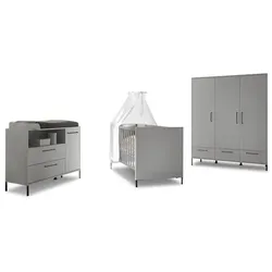 Mäusbacher Babyzimmer-Set Ole 3tlg. Dekor Grau