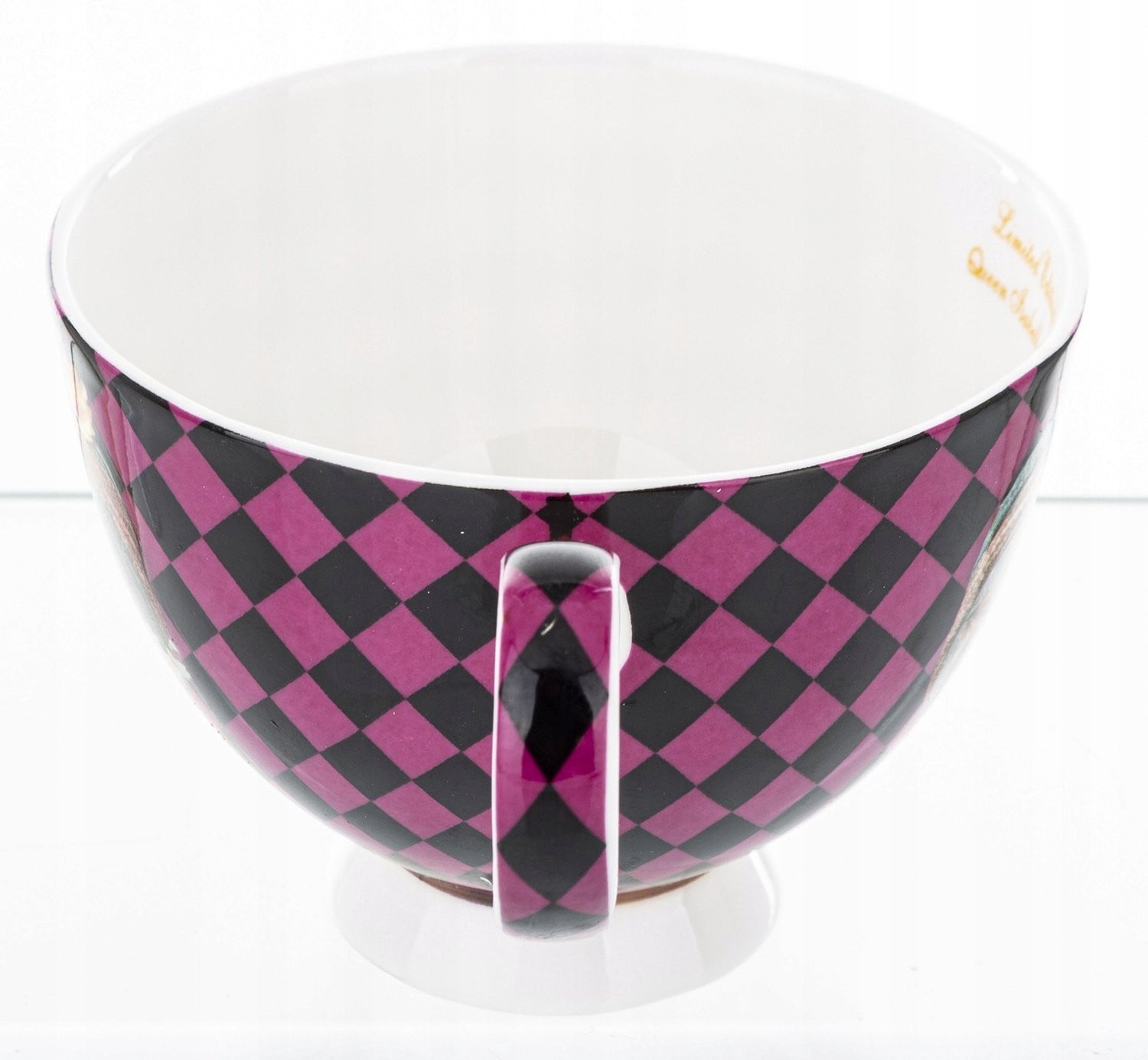 Porseleinen koffiekop en schotel, multicolor