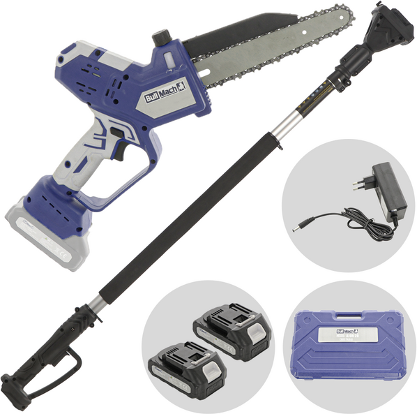 BullMach AION 20 - Potatore manuale elettrico a batteria + Asta telescopica 130-200 cm - 2x21V 2Ah