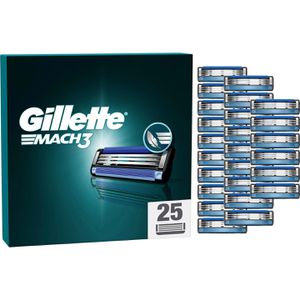Gillette Rasierklingen Mach3, für Herrenrasierer, 3-fach Klinge, 25 Stück