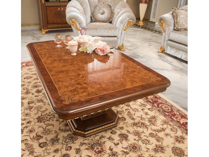 JVmoebel Couchtisch Rechteckiger Beistelltisch in eleganter Holzoptik aus Italien (Packung), Made in Europa