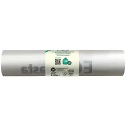 Müllsack EcoPlasta transparent 120 L 35my 25 Stück Recycling starkes LDPE Material aus 100% Recycling, 700 x 1100 mm